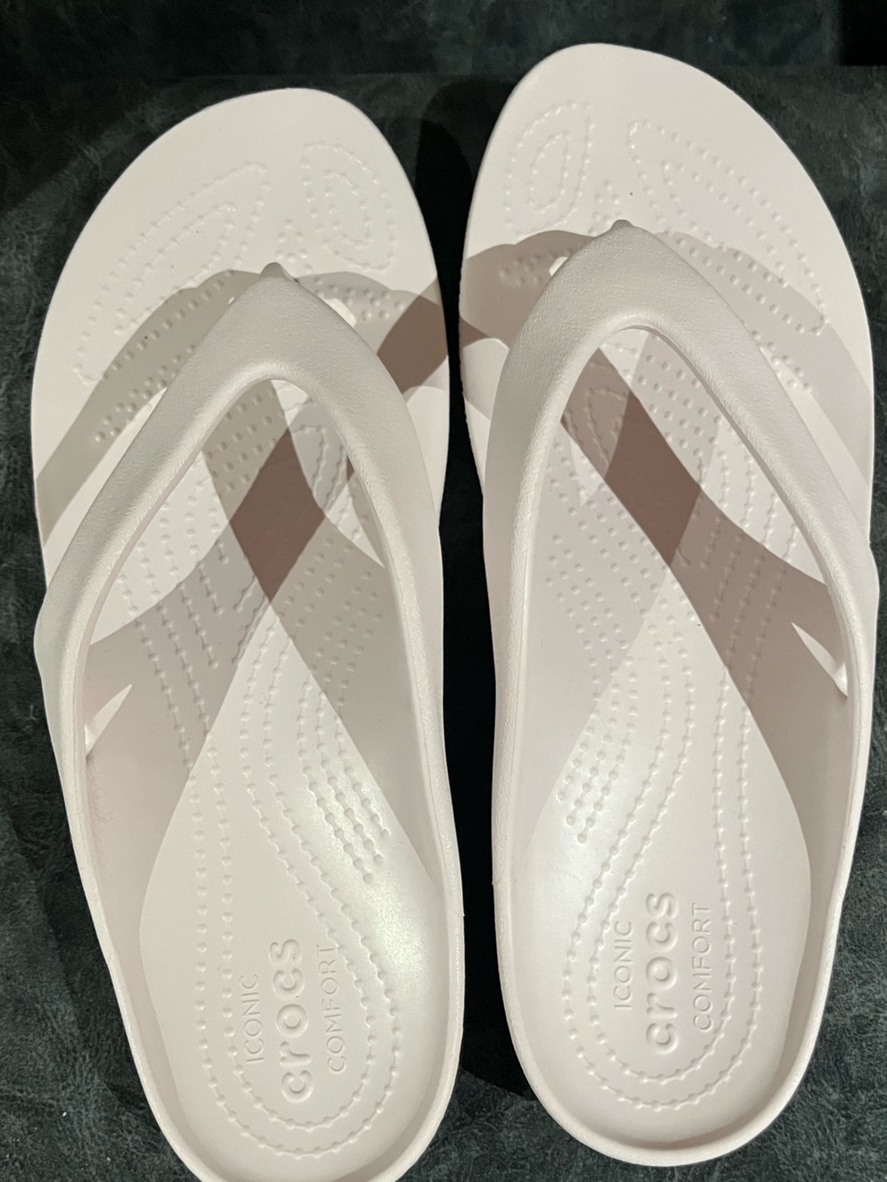 Crocs Women’s Pale Pink Comfort Flip Flop Sandals